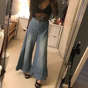 Free People wide leg denim